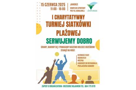 I Charytatywny Turniej Siatkówki Plażowej "Serwujemy dobro"